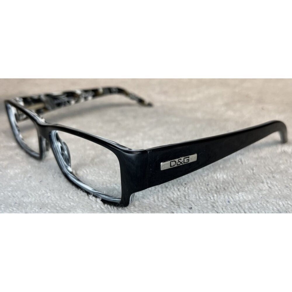 Dolce & Gabbana DD 1150 765 Black Marble Rectangular Eyeglasses Frames 53-15-135 - Picture 1 of 7